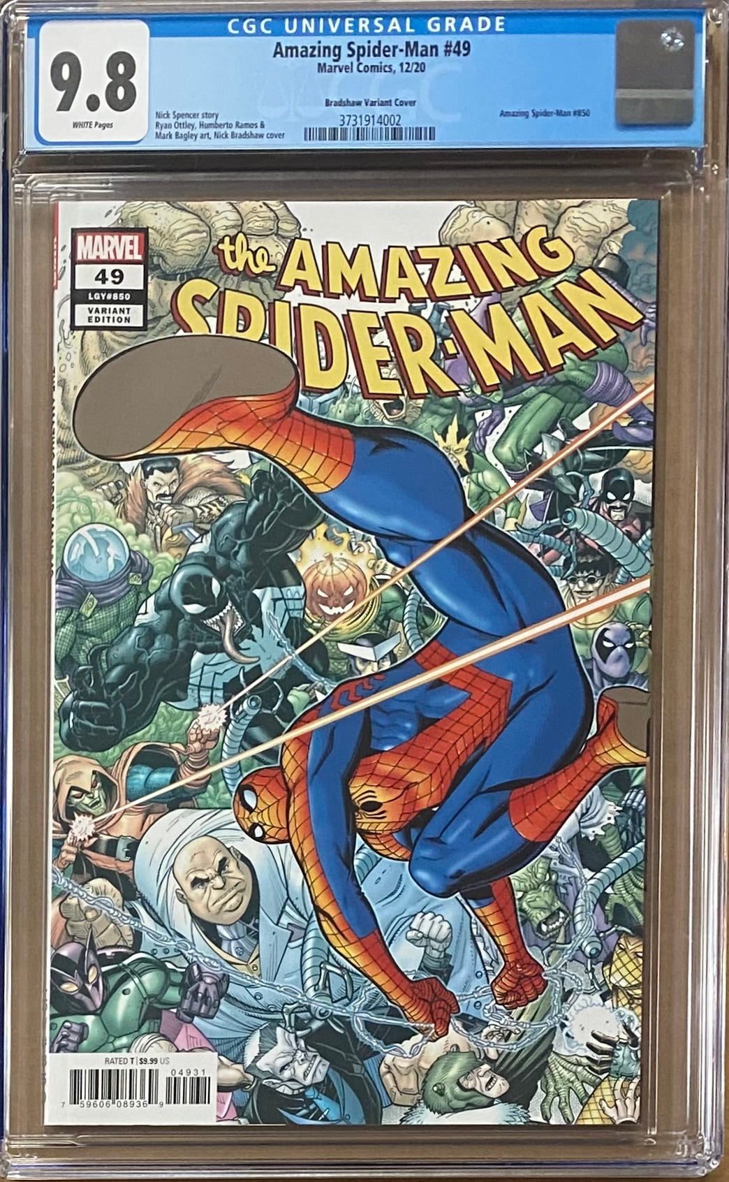 Amazing Spider-man #49 Negative Cover B CGC 9.8 Crayton Crain Signed shipping