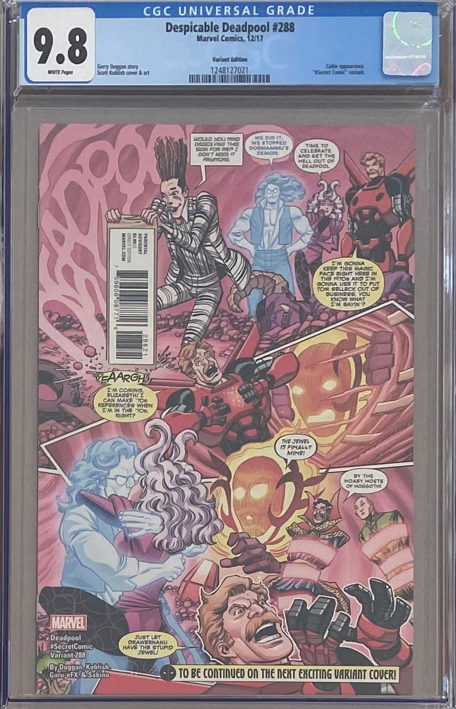 Despicable Deadpool #288 Koblish Variant CGC 9.8