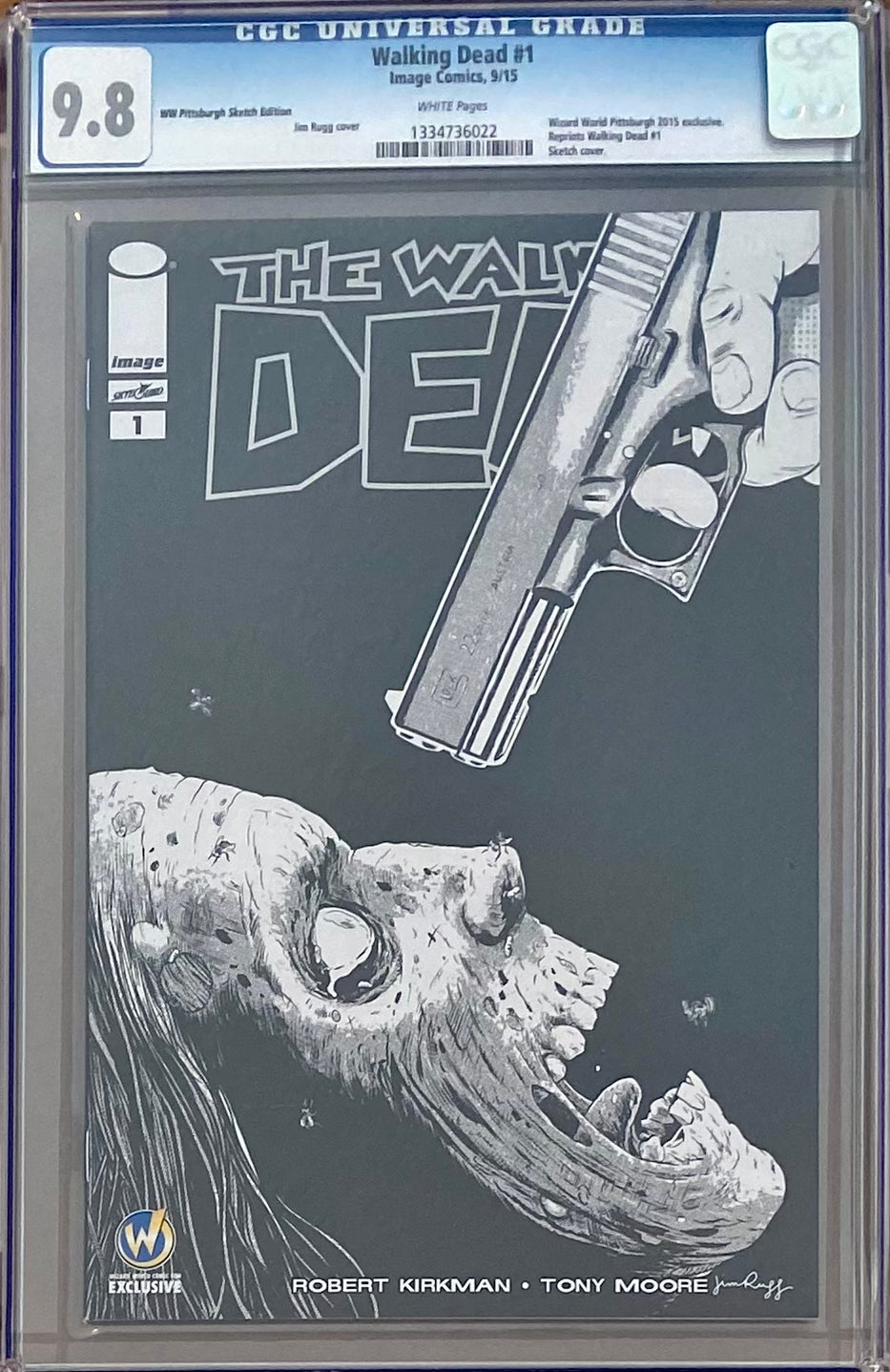Walking Dead #1 Wizard World Pittsburgh Sketch Edition Variant CGC 9.8