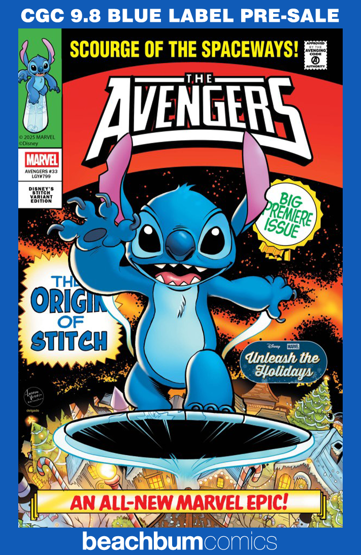 Avengers #33 Vecchio Disney Stitch Unleash the Holidays Variant CGC 9.8