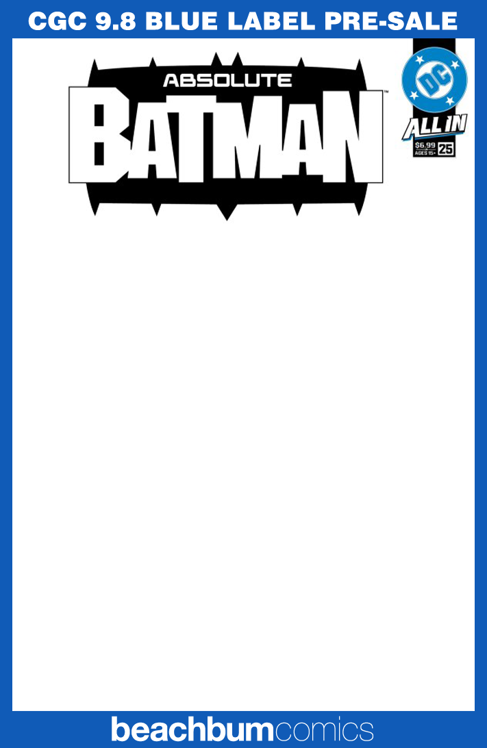 Absolute Batman #25 Blank Sketch Variant CGC 9.8