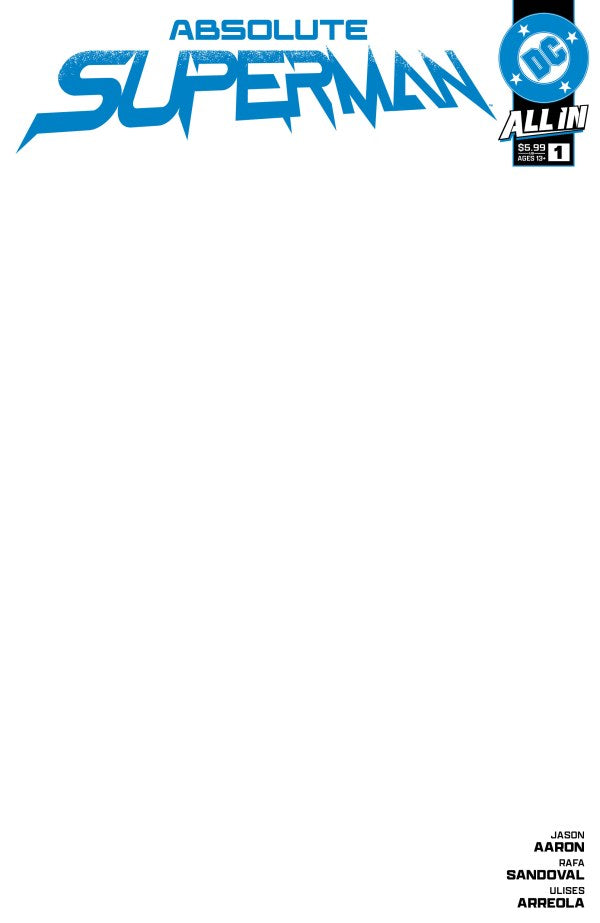 Absolute Superman #1 Cover I Blank Sketch Variant (11/6/24)