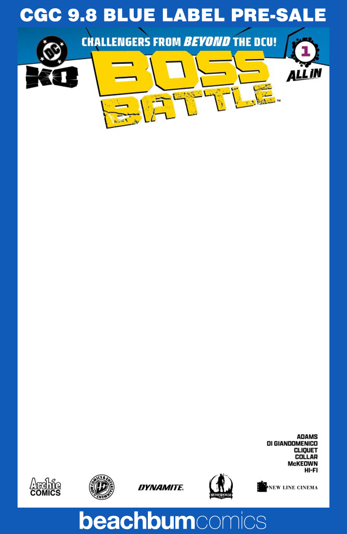 DC K.O.: Boss Battle #1 Blank Sketch Variant CGC 9.8