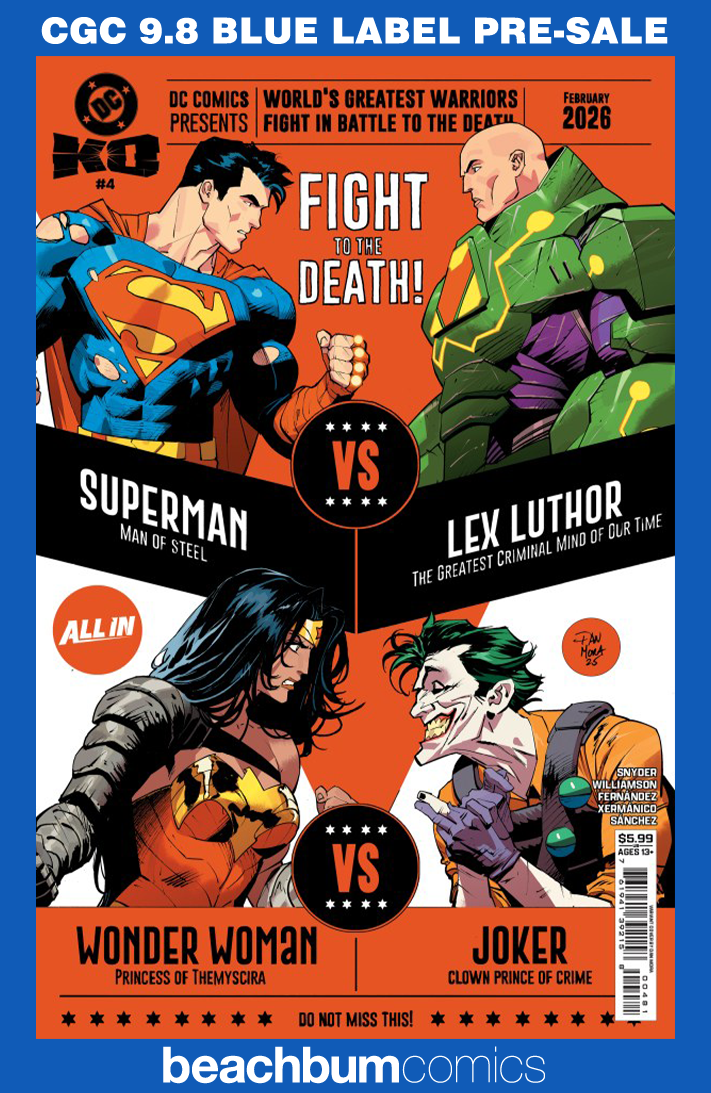 DC K.O. #4 Mora Bracket Variant CGC 9.8