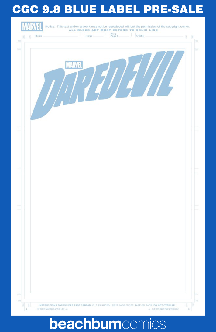 Daredevil #1 Blank Sketch Variant CGC 9.8