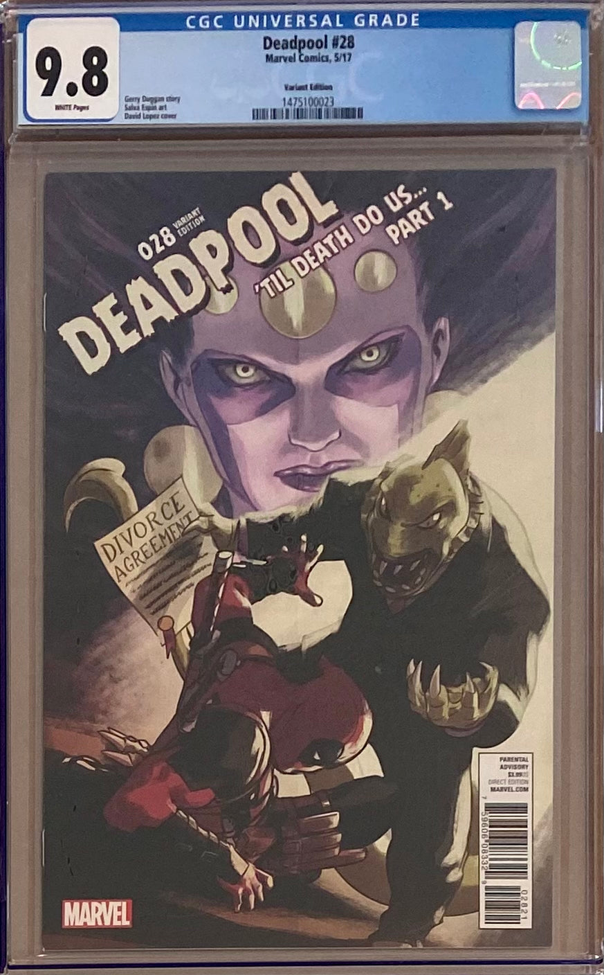 Deadpool #28 Lopez Variant CGC 9.8