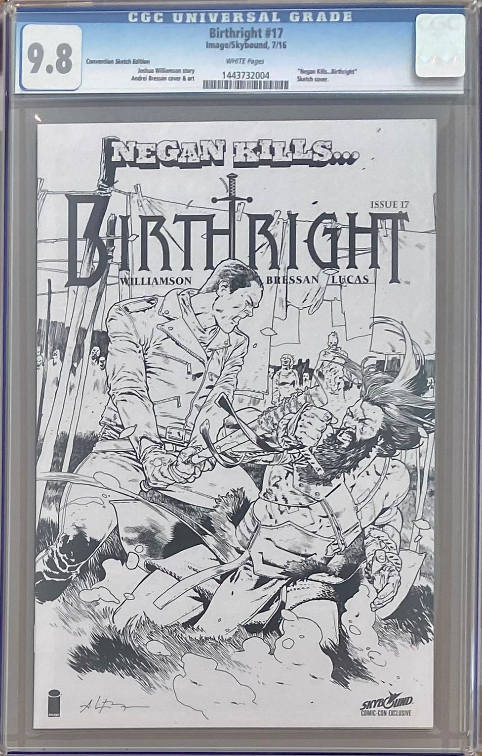 Birthright #17 Convention Sketch Edition Variant CGC 9.8