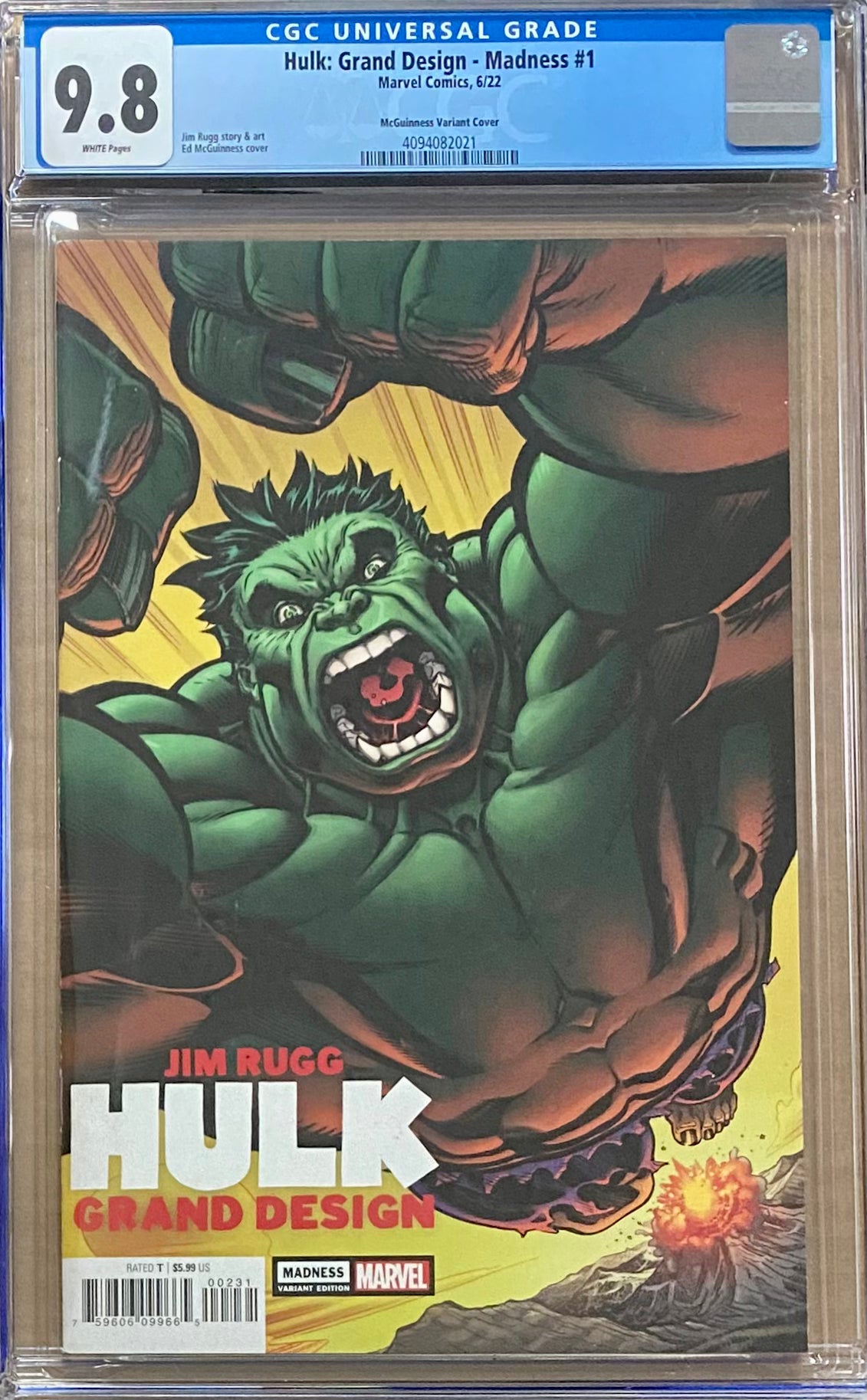 Hulk: Grand Design - Madness #1 McGuinness Variant CGC 9.8