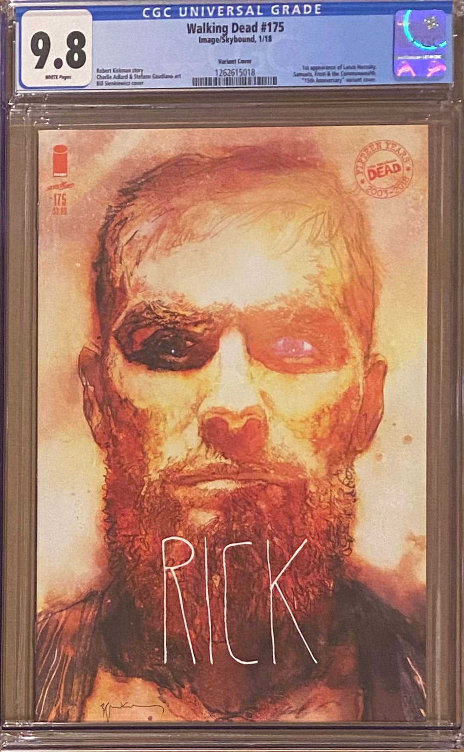 Walking Dead #175 Sienkiewicz Variant CGC 9.8