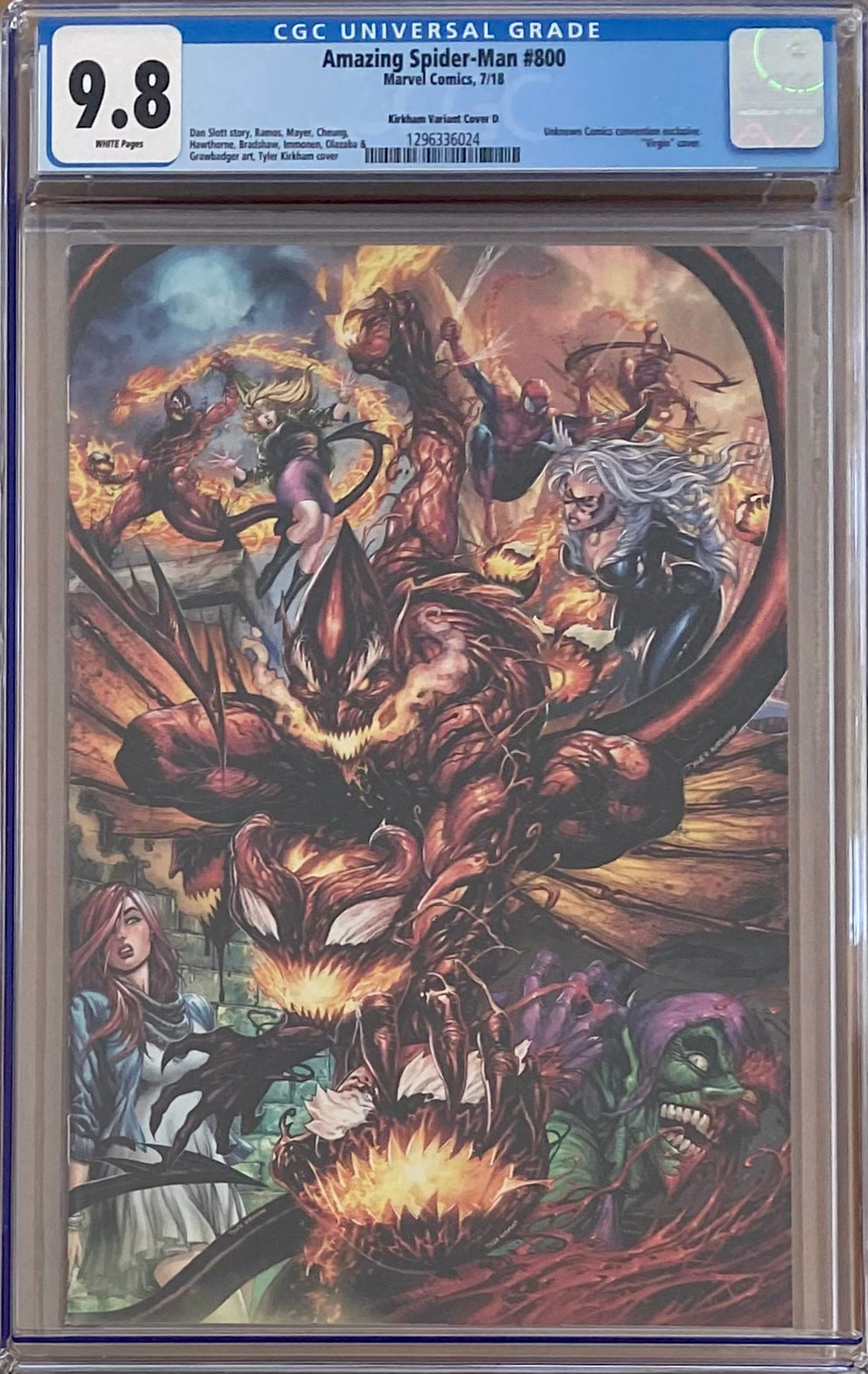 Amazing Spider-Man #800 Unknown Comics/Kirkham Variant D CGC 9.8