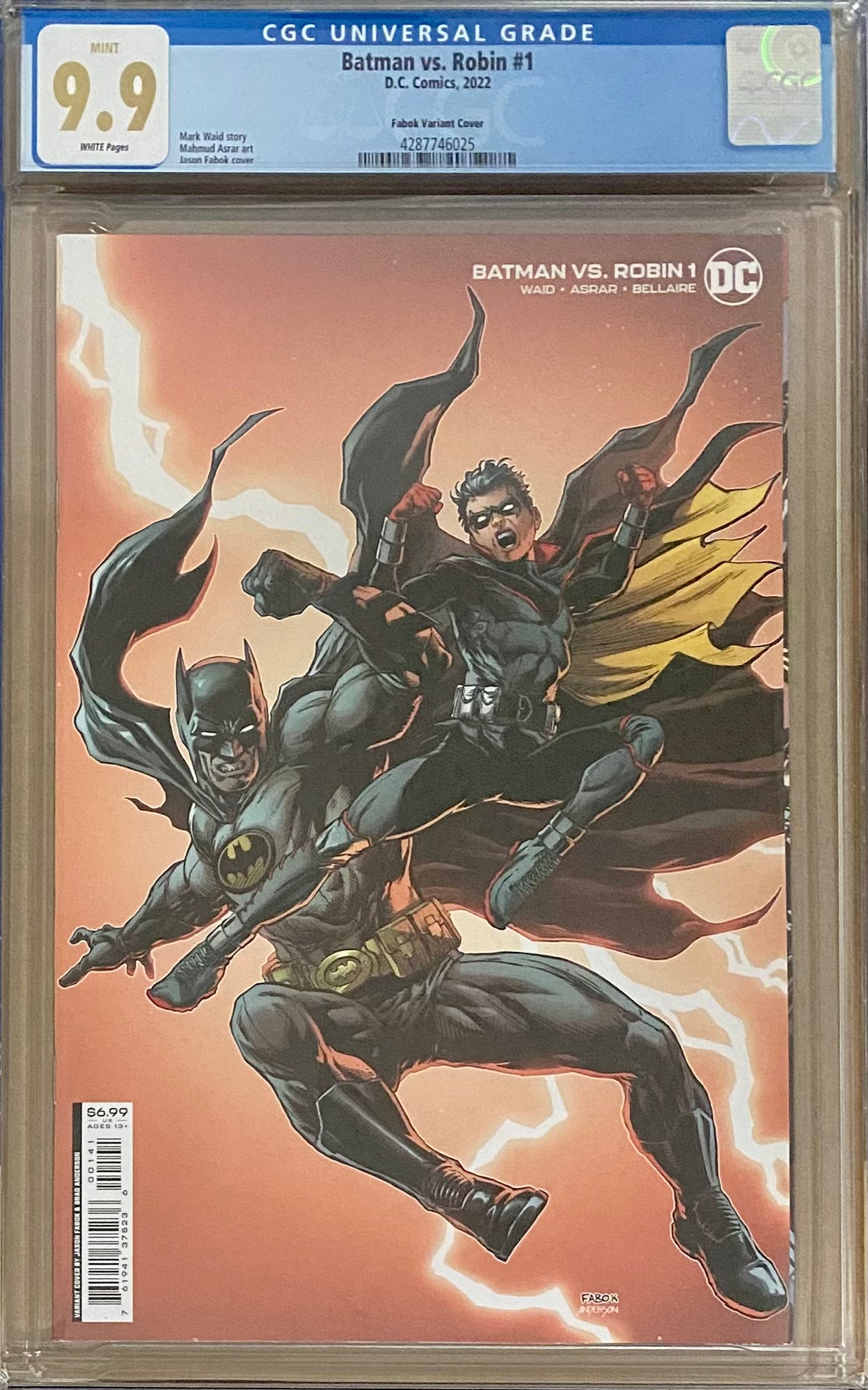 Batman vs. Robin #1 Fabok Variant CGC 9.9