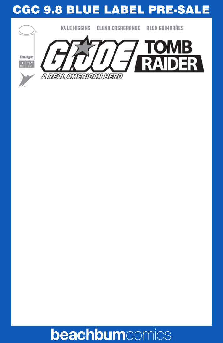 G.I. Joe: A Real American Hero/Tomb Raider #1 Blank Sketch Variant CGC 9.8