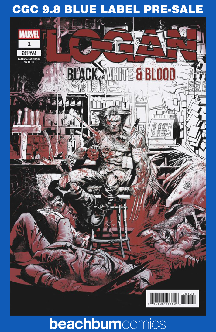 Logan: Black, White & Blood #1 Kubert Variant CGC 9.8