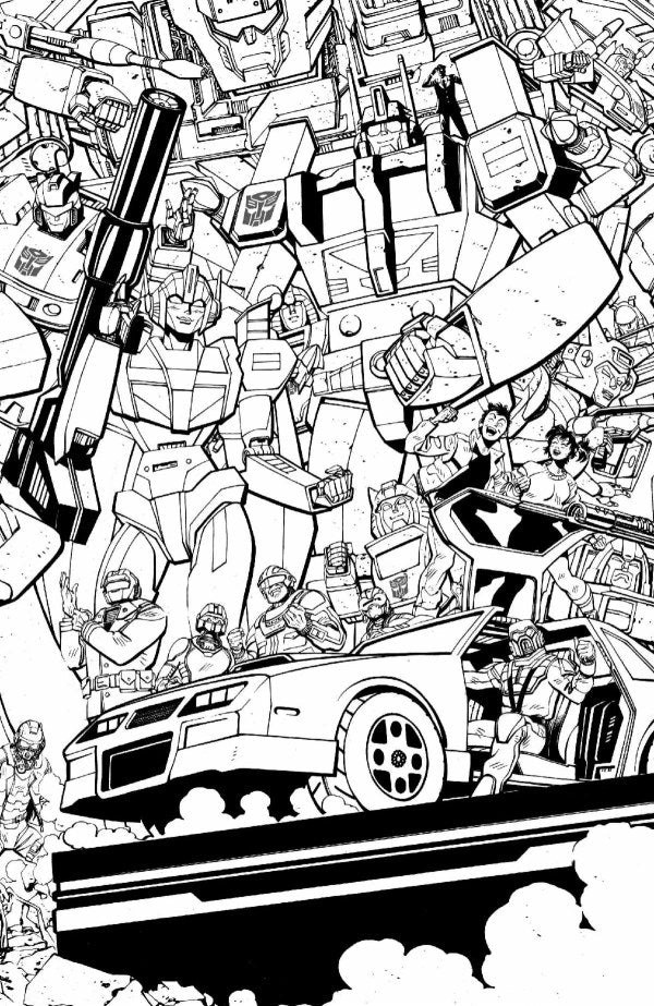 M.A.S.K. #1 Cover F Reilly Energon Universe Third Anniversary B&W Connecting Variant (6/3/26)