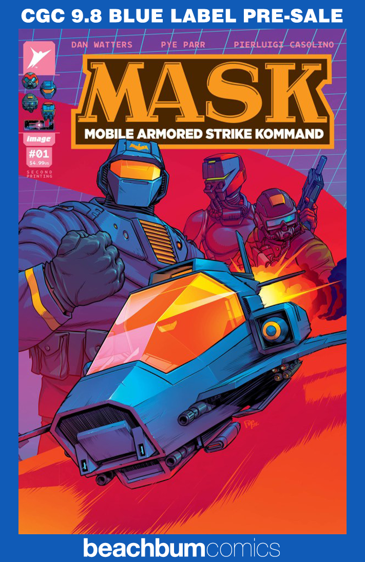 M.A.S.K. #1 Second Printing Parr Wraparound Variant CGC 9.8