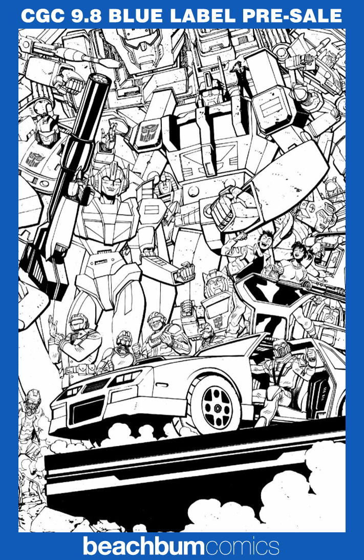 M.A.S.K. #1 - Cover F - Reilly Energon Universe Third Anniversary B/W Variant CGC 9.8 (MASK)