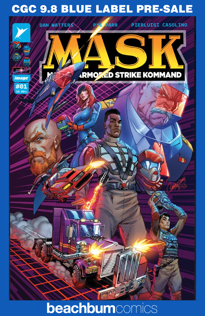 M.A.S.K. #1 - Cover O - Campbell Foil Variant CGC 9.8 (MASK)