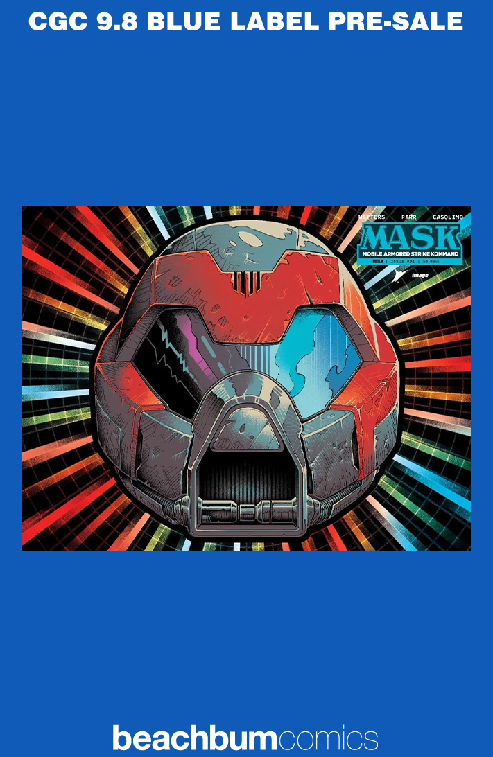 M.A.S.K. #1 - Cover P - Parr Wraparound Die-Cut Foil M.A.S.K. Mask Variant CGC 9.8 (MASK)