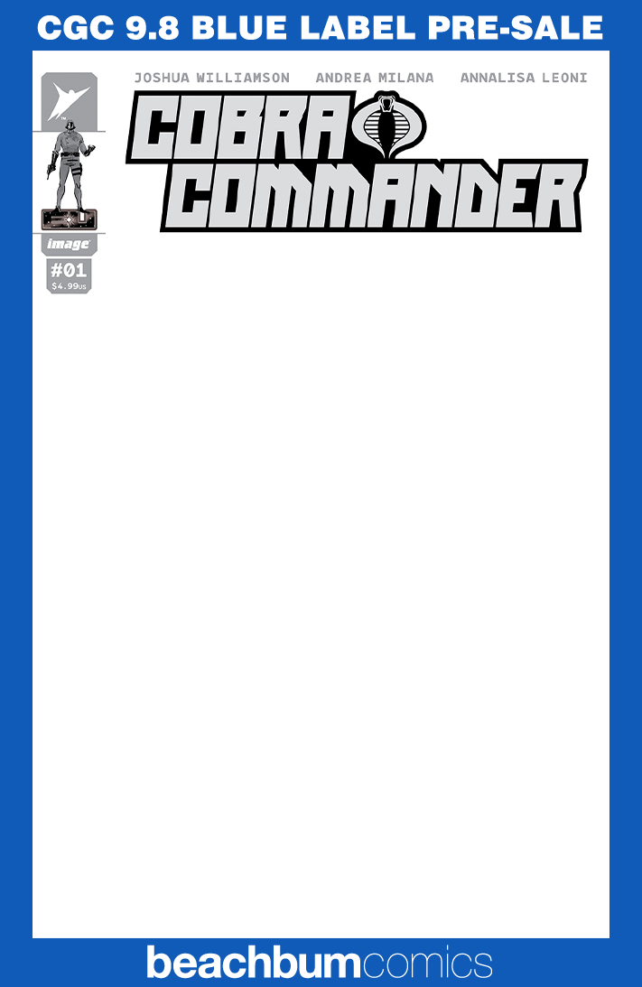 Cobra Commander #1 - Cover G - Blank Sketch Variant CGC 9.8