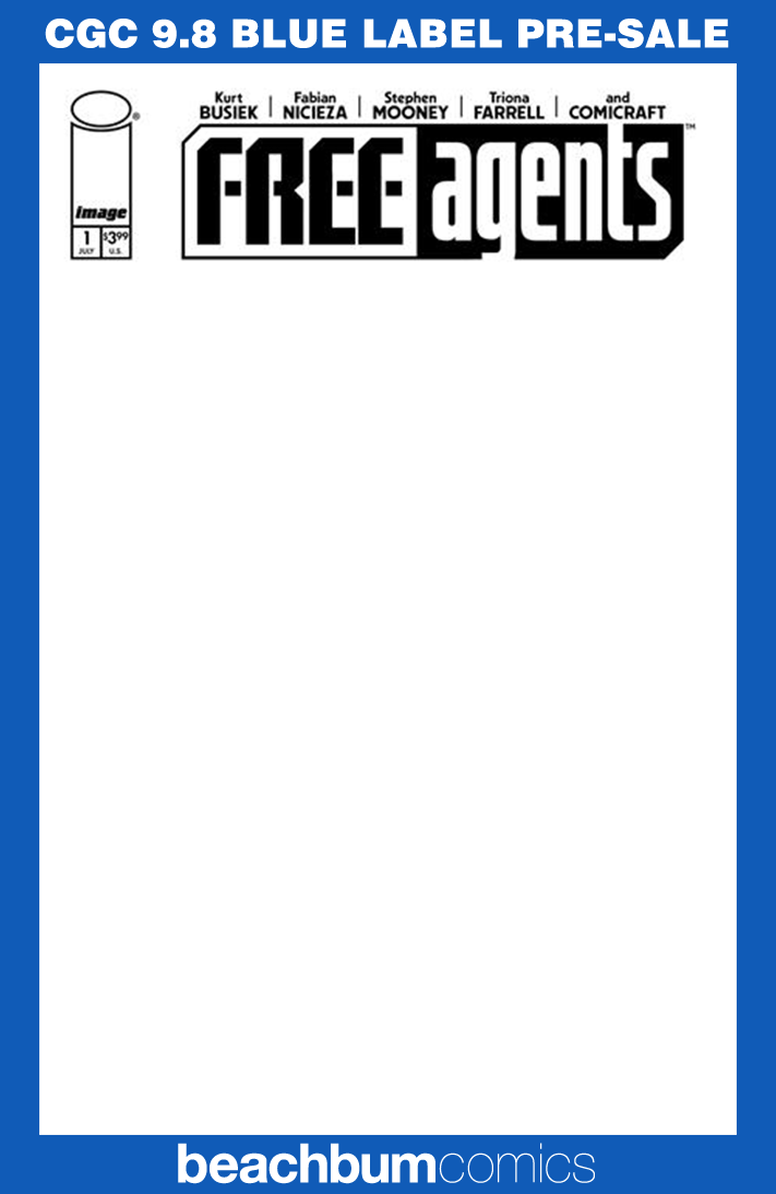 Free Agents #1 Blank Sketch Variant CGC 9.8