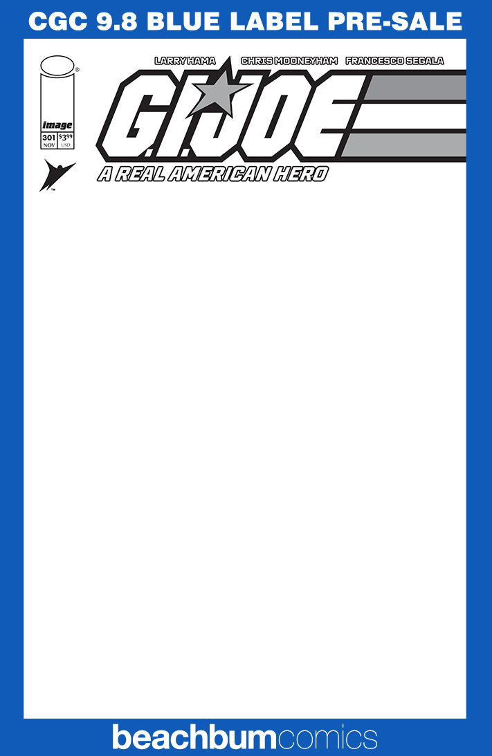 G.I. Joe: A Real American Hero #301 Blank Sketch Edition Variant CGC 9.8