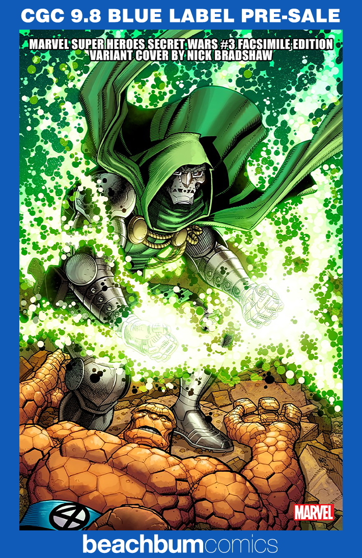 Marvel Super Heroes Secret Wars #3 Facsimile Edition Bradshaw 1:25 Retailer Incentive Variant CGC 9.8