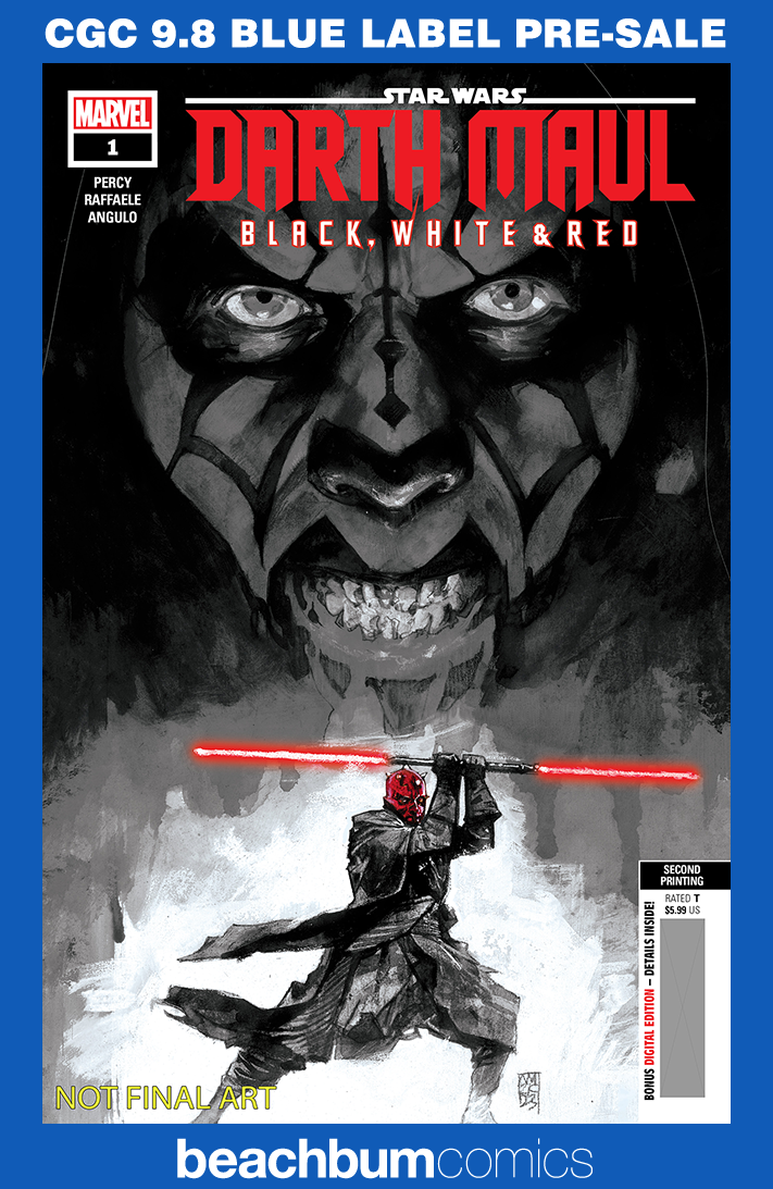 Star Wars: Darth Maul - Black, White & Red #1 Second Printing CGC 9.8