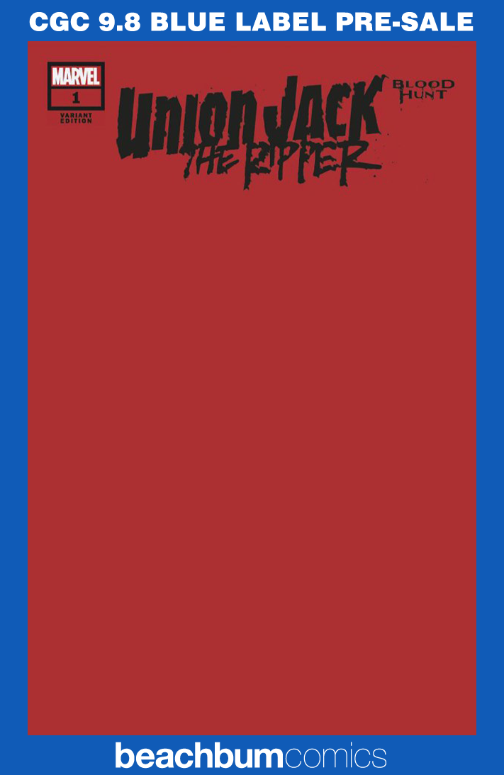 Union Jack The Ripper: Blood Hunt #1 Blood Red Sketch Blank Variant CGC 9.8