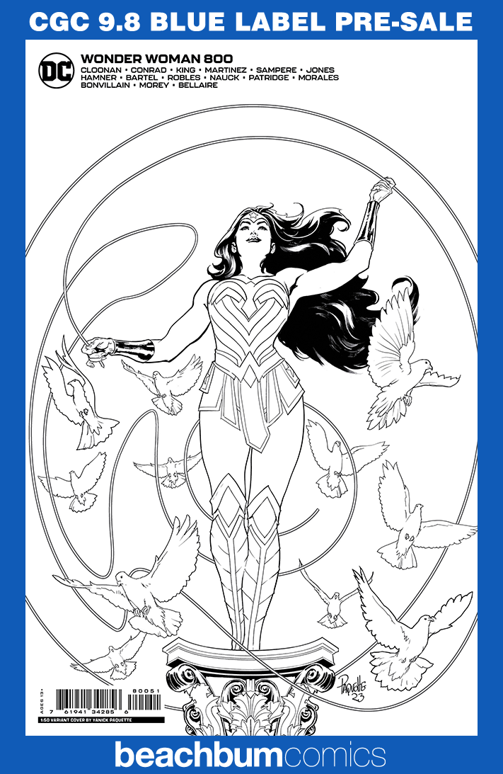Wonder Woman #800 - Cover J - Paquette 1:50 Retailer Incentive Variant CGC 9.8 - First Trintiy