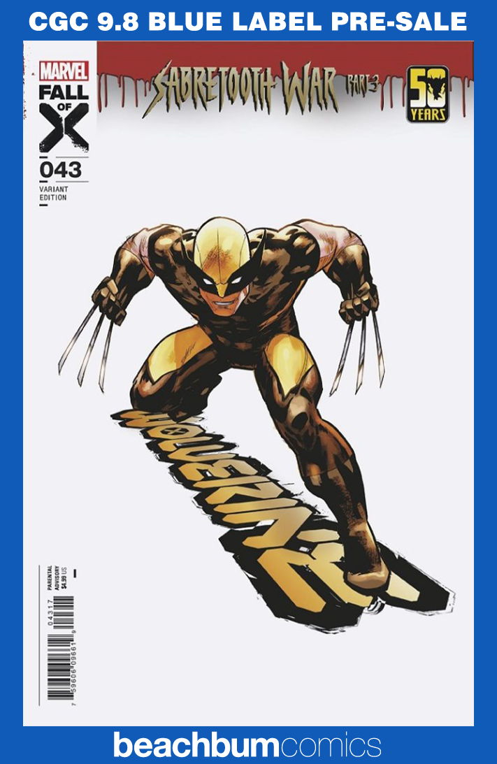 Wolverine #43 Bazaldua 1:25 Retailer Incentive Variant CGC 9.8