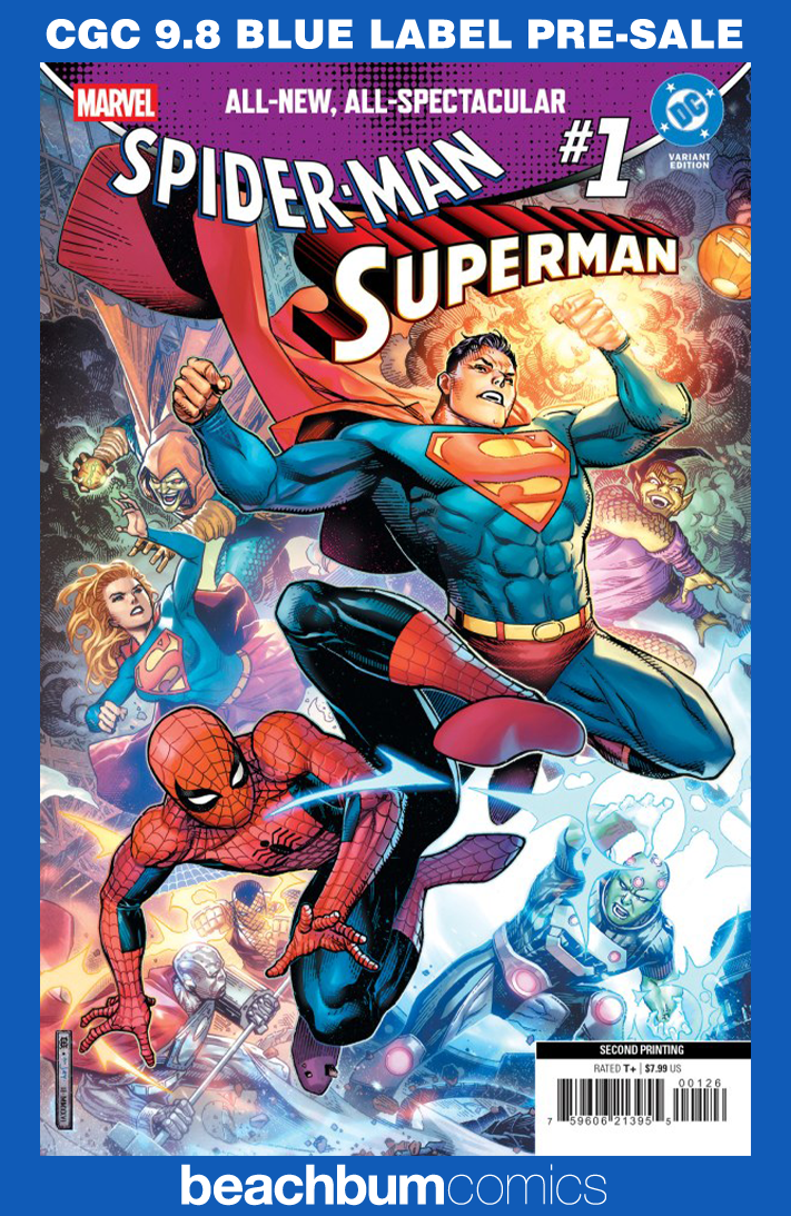 Marvel/DC: Spider-Man/Superman #1 Second Printing Cheung Variant CGC 9.8
