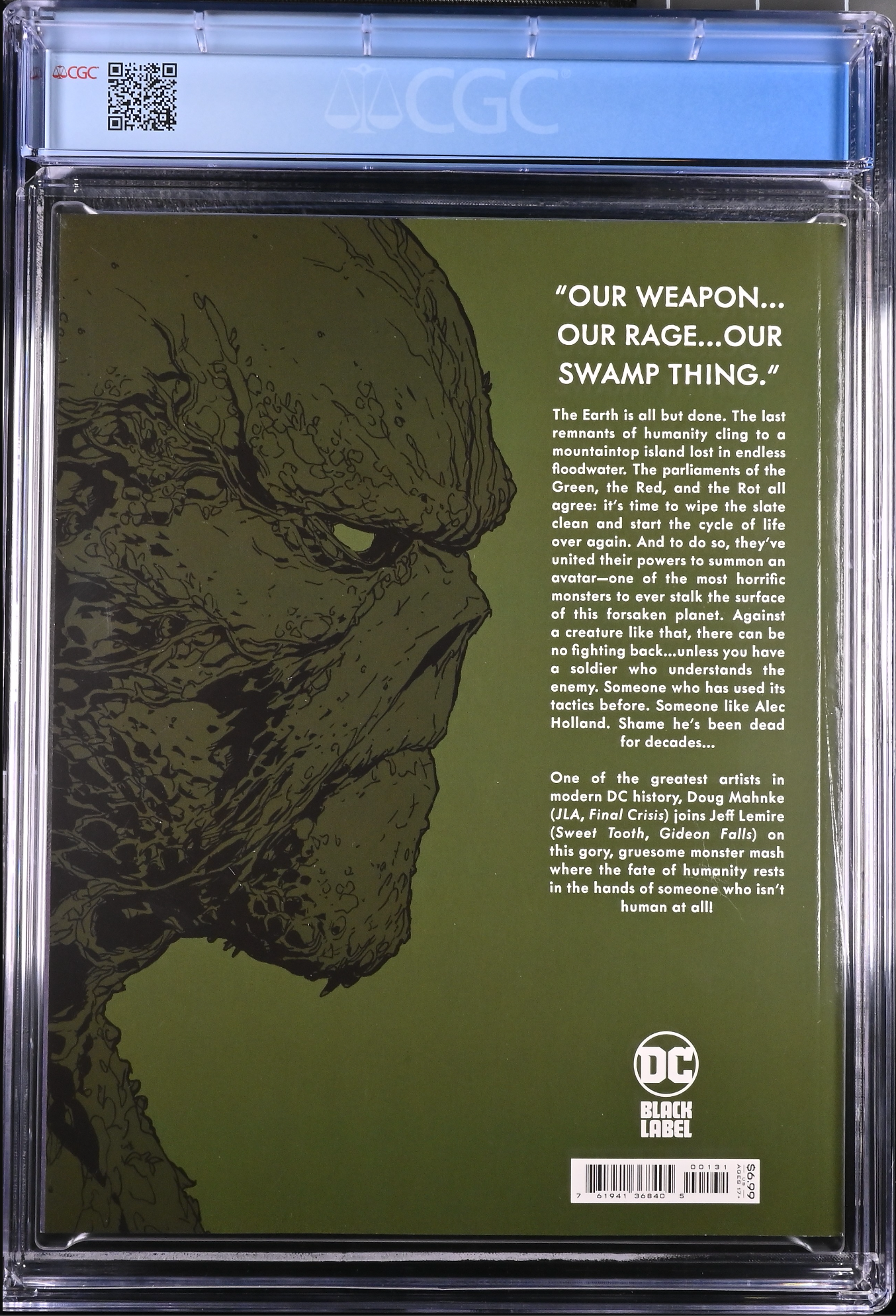 Swamp Thing: Green Hell #1 Francavilla 1:25 Retailer Incentive Variant CGC 9.8 - DC Black Label
