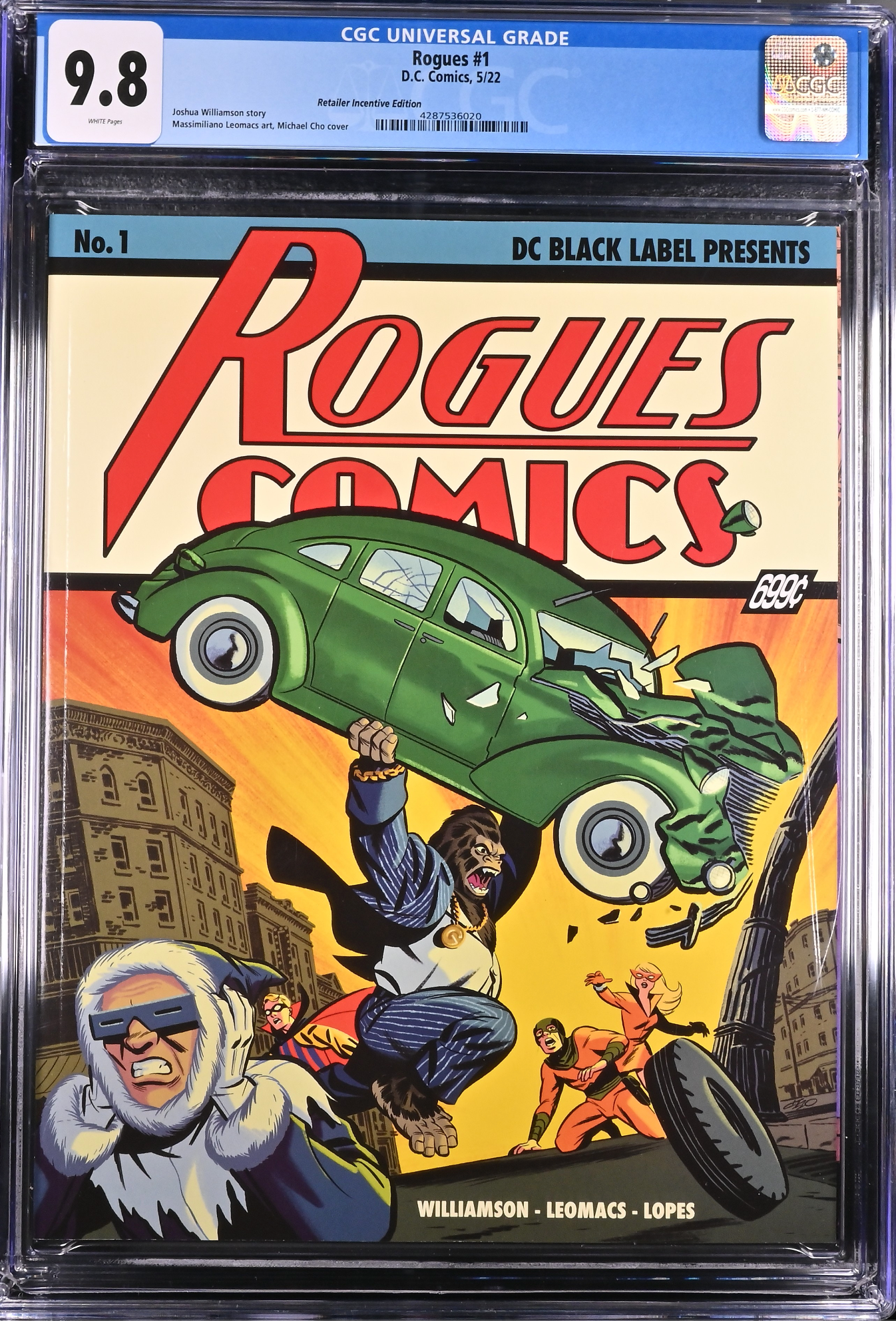 Rogues #1 Cho 1:25 Retailer Incentive Variant DC Black Label CGC 9.8