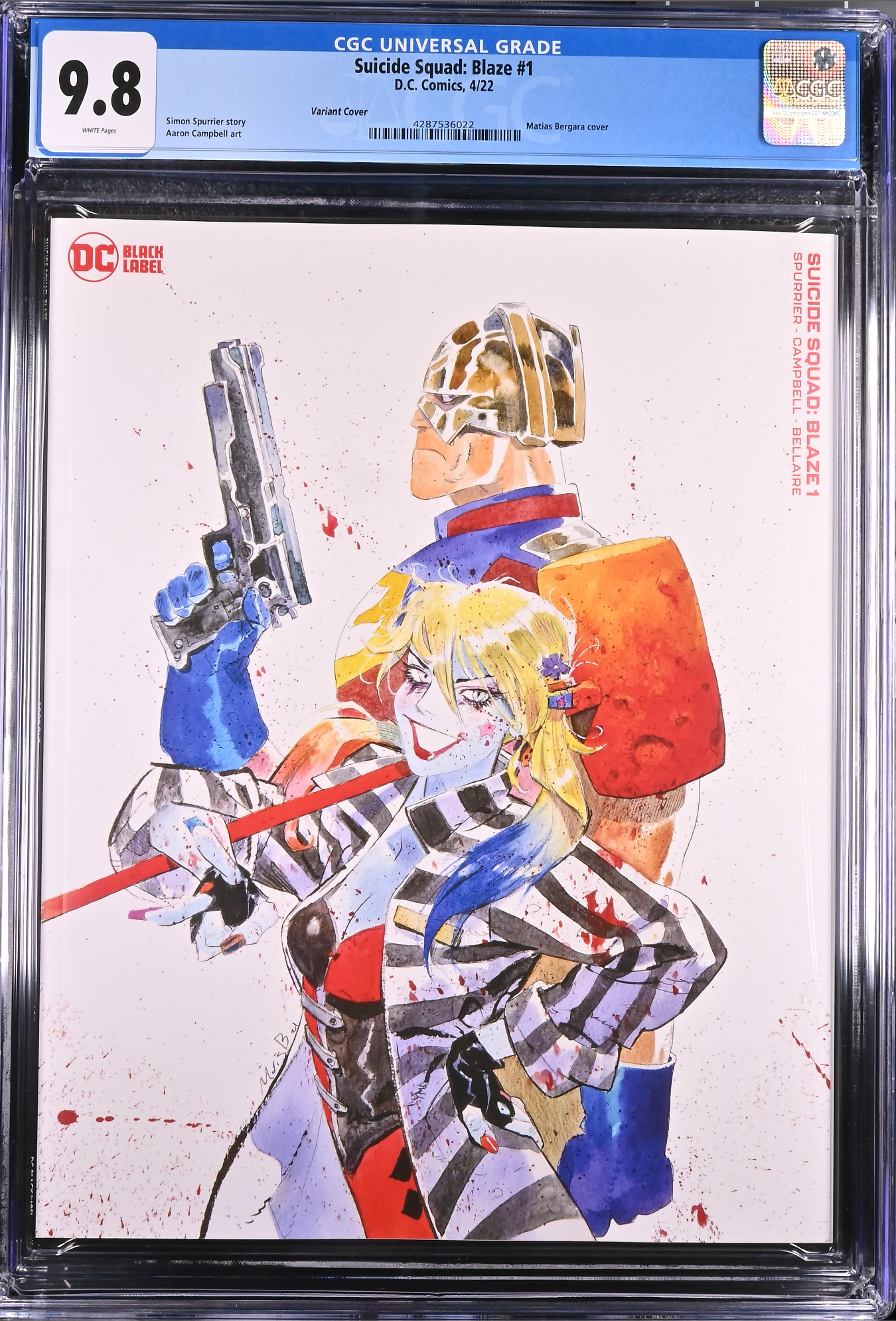 Suicide Squad: Blaze #1 Variant DC Black Label CGC 9.8