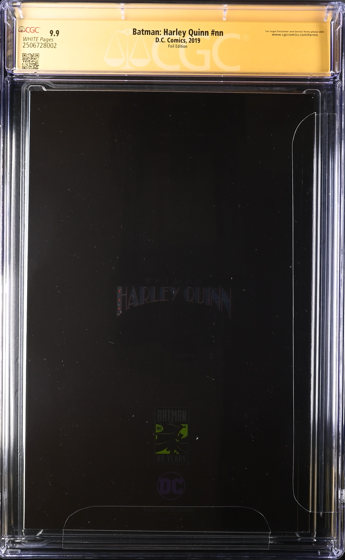 Batman: Harley Quinn #1 Black Foil Exclusive CGC 9.9 SS