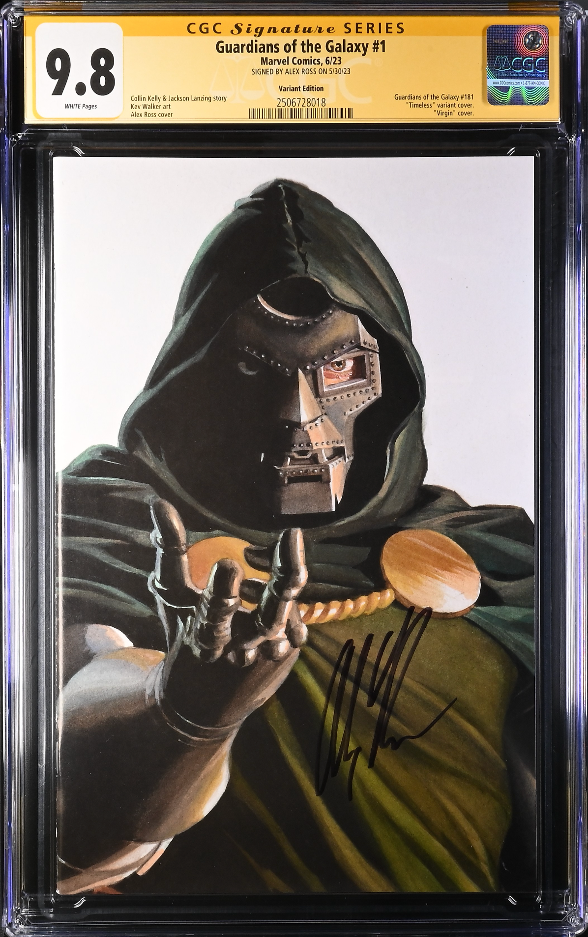 Guardians of the Galaxy #1 Alex Ross Doctor Doom "Timeless" Variant CGC 9.8 ss