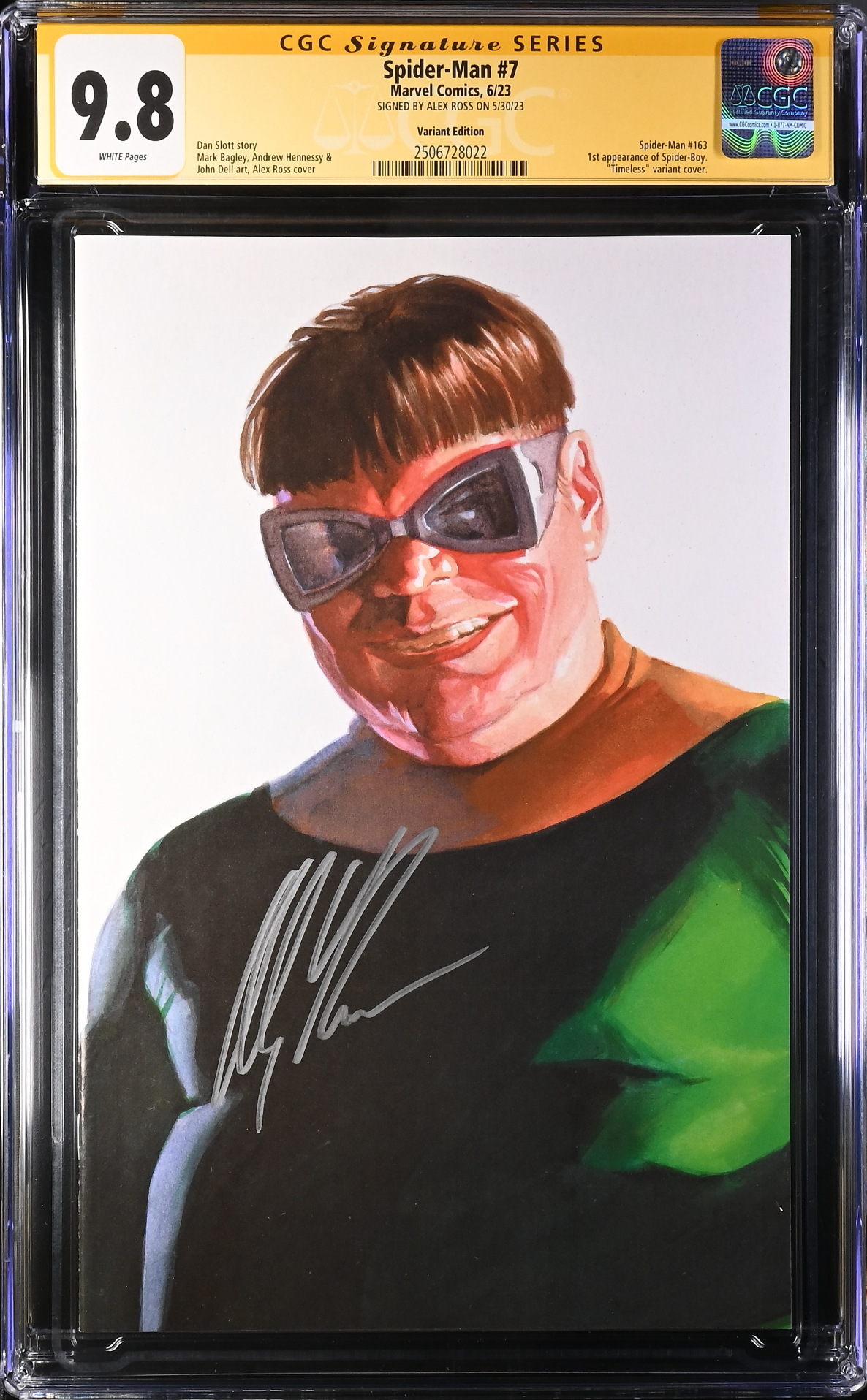Spider-Man #7 Alex Ross Doctor Octopus "Timeless" Variant CGC 9.8 SS - First Spider-Boy