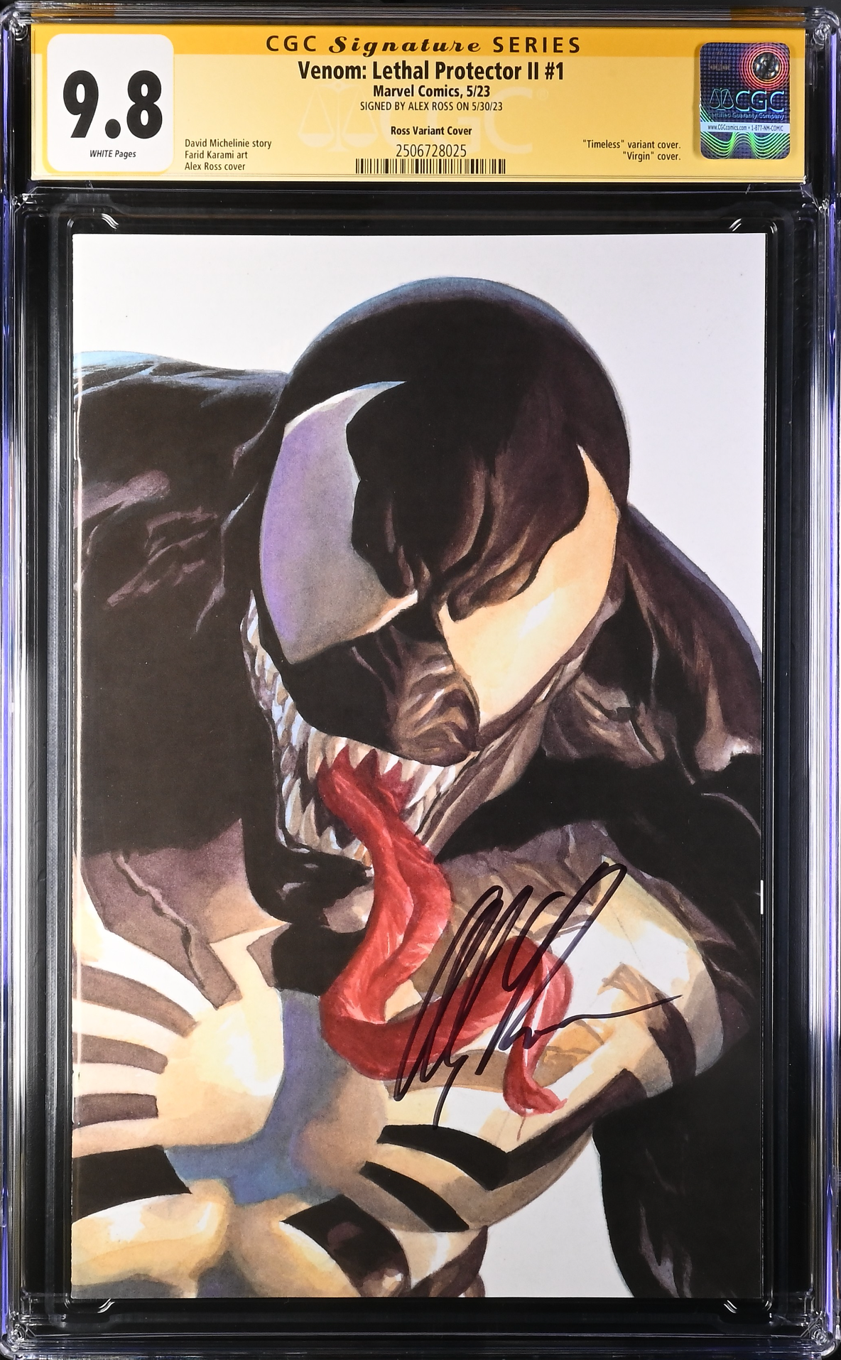 Venom: Lethal Protector II #1 Alex Ross Venom "Timeless" Variant CGC 9.8 SS