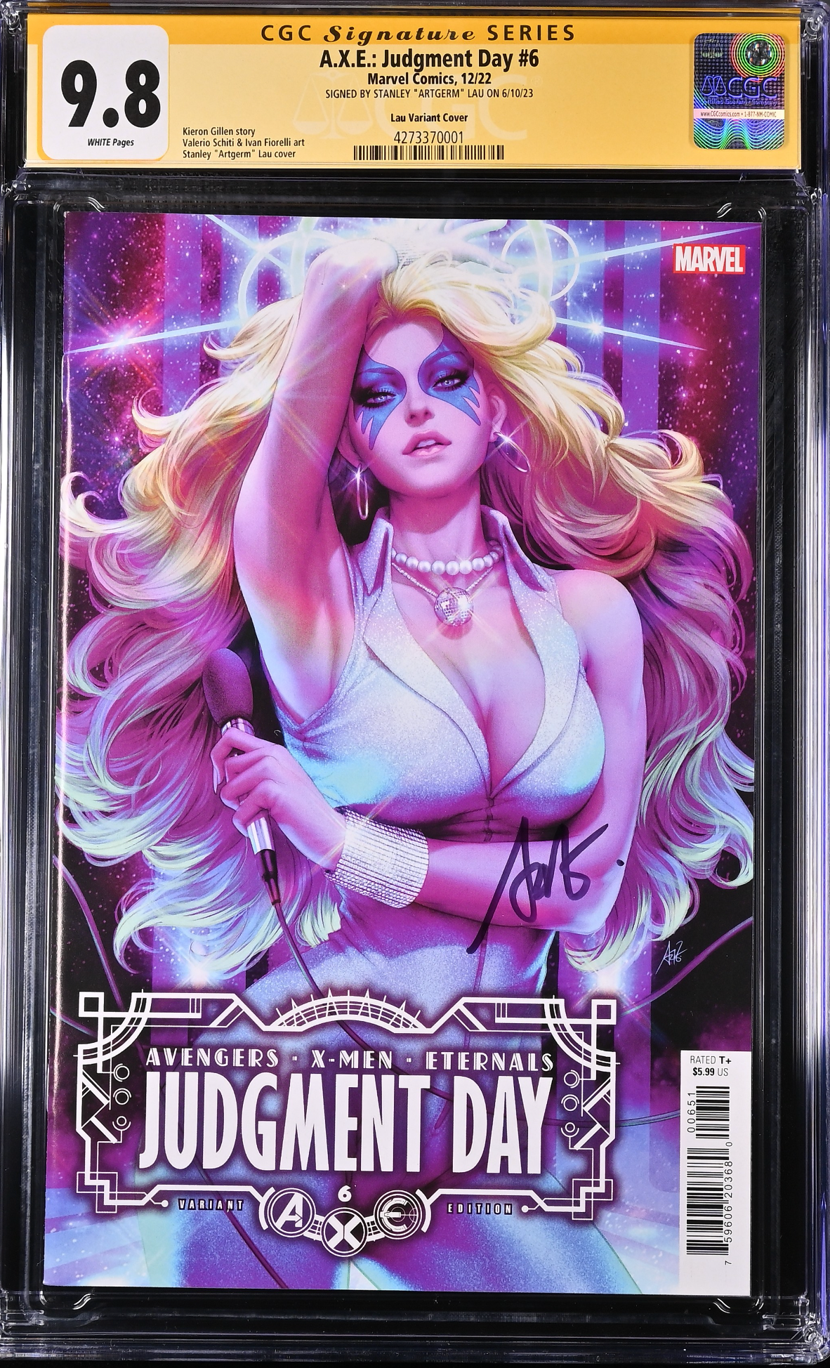 A.X.E.: Judgment Day #6 Artgerm Variant CGC 9.8 SS