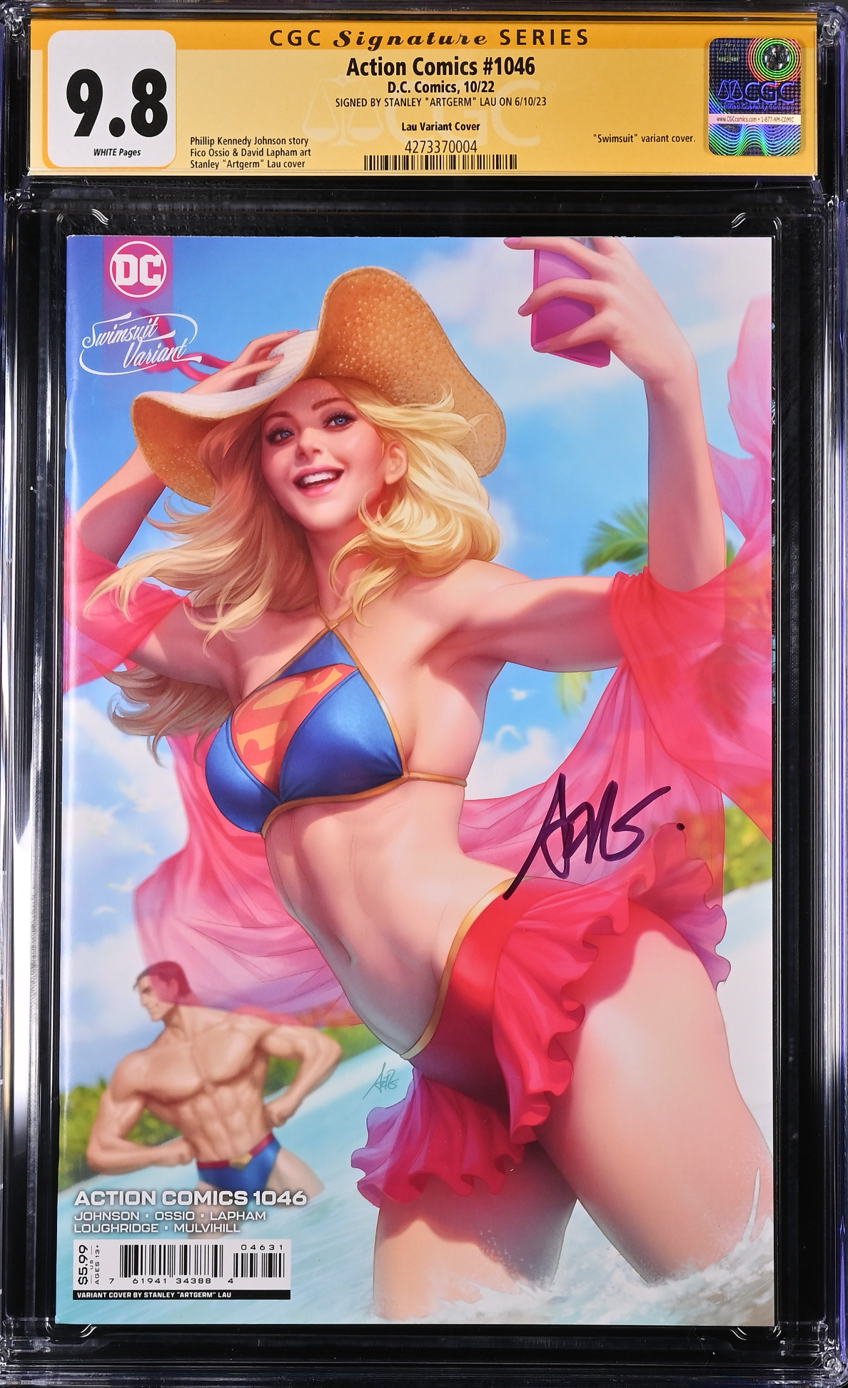 Action Comics #1046 Artgerm Swimsuit Variant CGC 9.8 SS