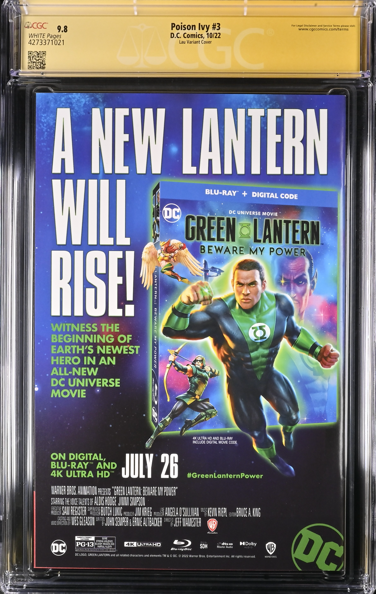 Poison Ivy #3 Artgerm Variant CGC 9.8 SS