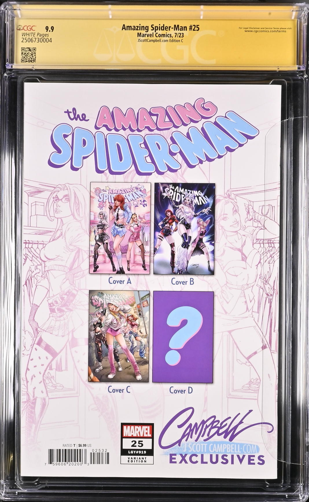 Amazing Spider-Man #25 J. Scott Campbell Exclusive C CGC 9.9 SS