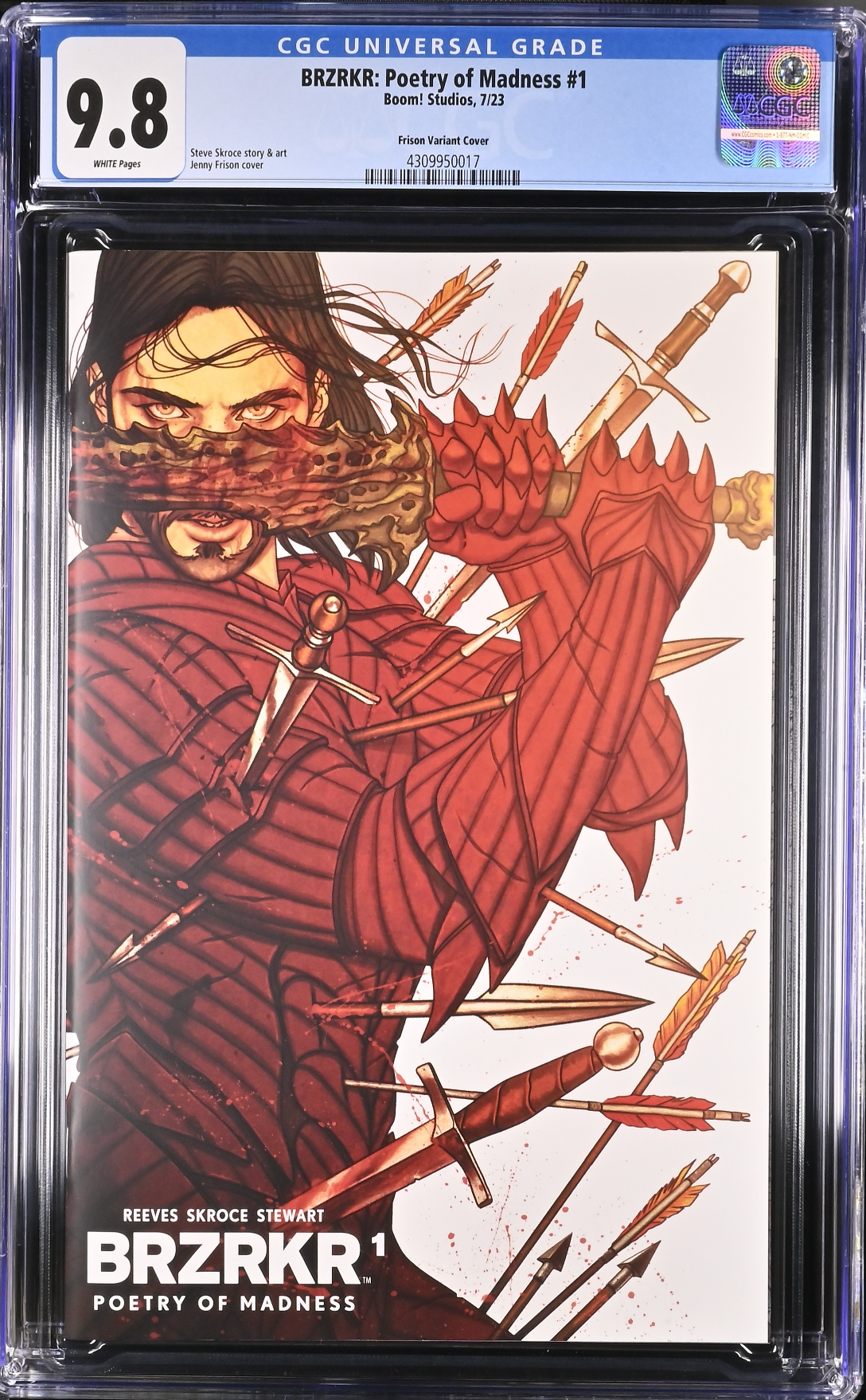 BRZRKR: Poetry of Madness #1 Frison SDCC Variant CGC 9.8 (Berzerker)