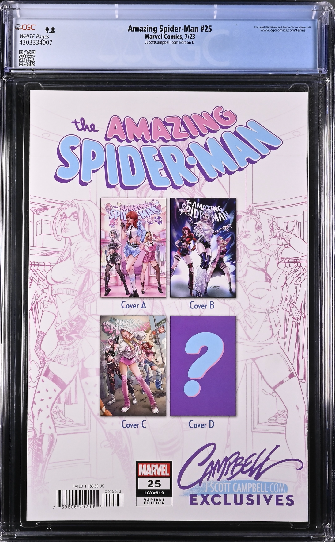 Amazing Spider-Man #25 J. Scott Campbell Exclusive D - SDCC CGC 9.8