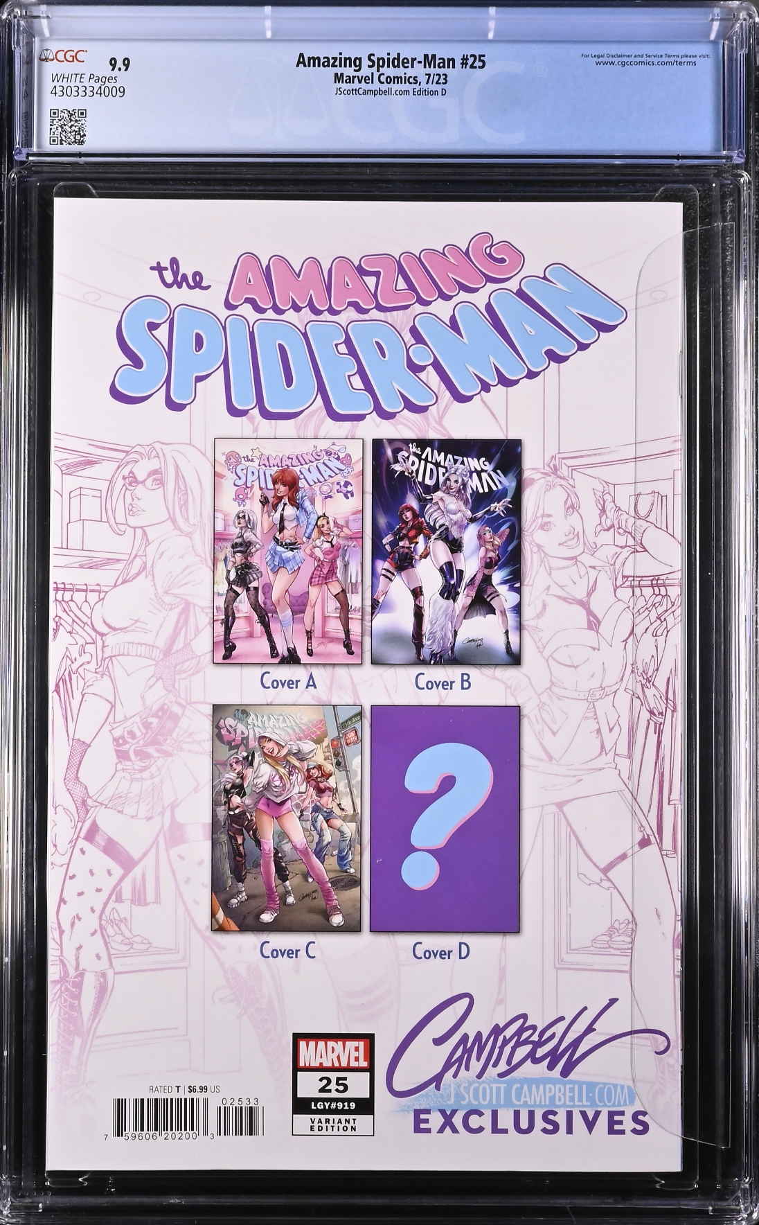 Amazing Spider-Man #25 J. Scott Campbell Exclusive D - SDCC CGC 9.9