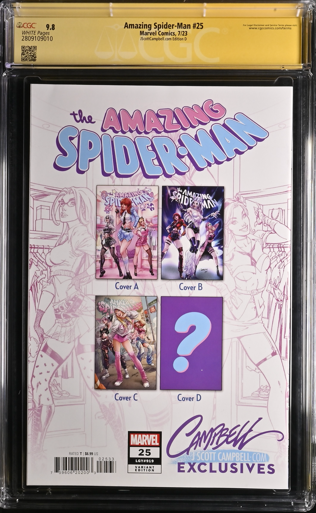 Amazing Spider-Man #25 J. Scott Campbell Exclusive D - SDCC CGC 9.8 SS