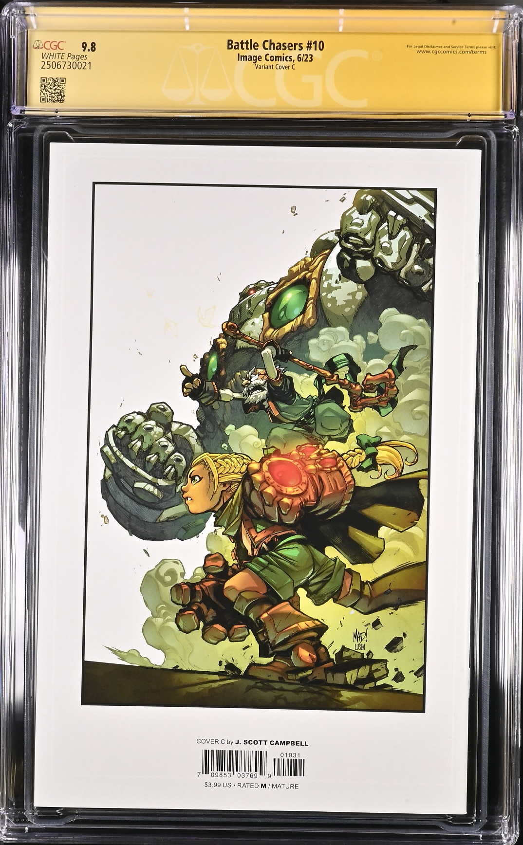 Battle Chasers #10 - Cover C - J. Scott Campbell Variant CGC 9.8 SS
