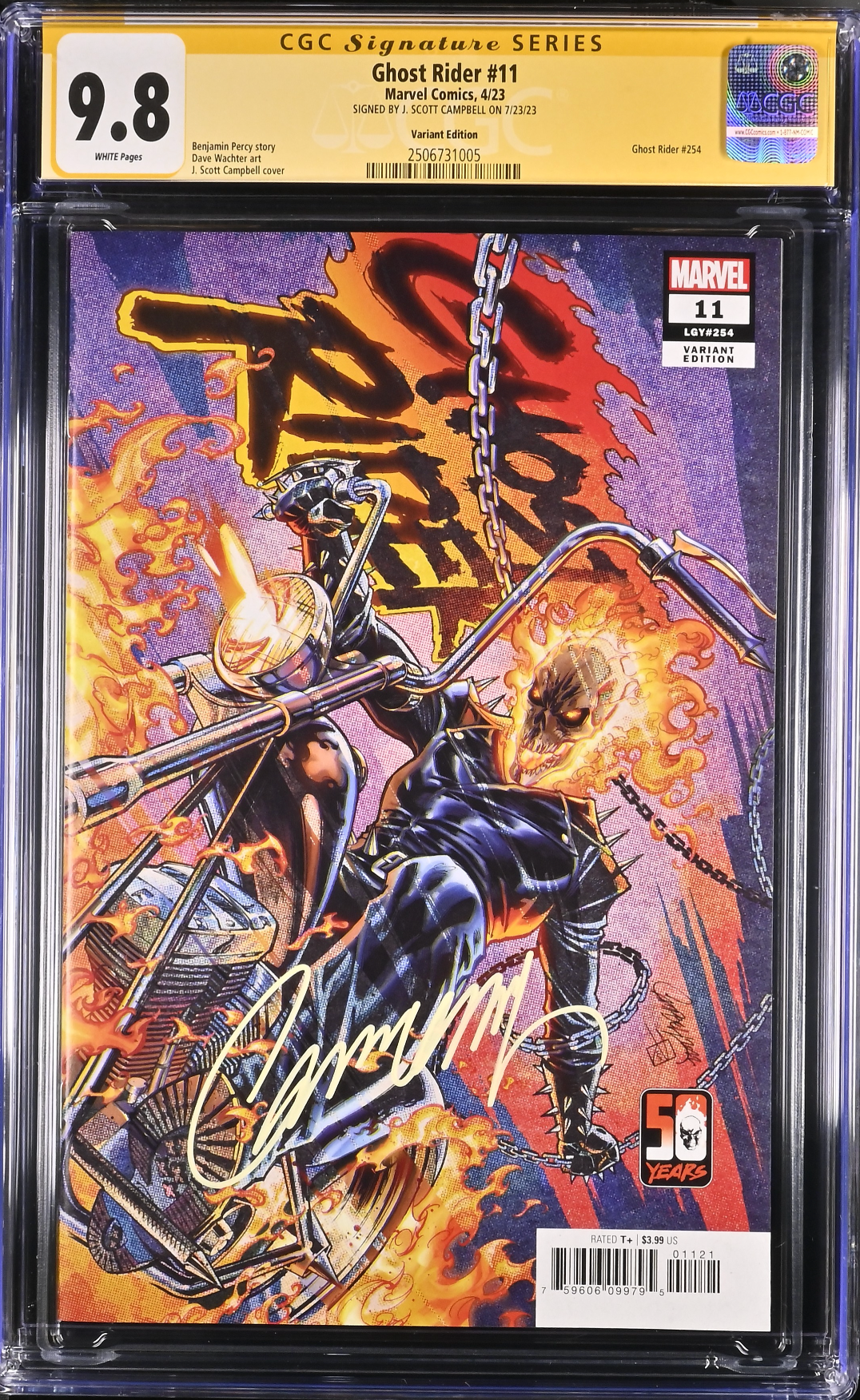 Ghost Rider #11 J. Scott Campbell Variant CGC 9.8 SS