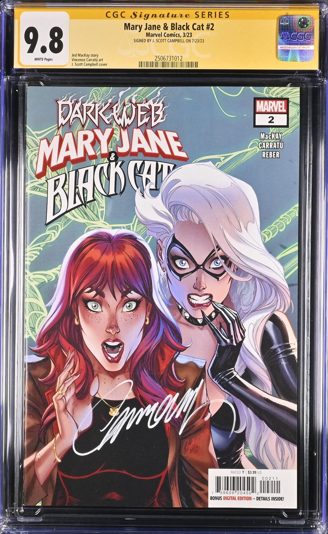 Mary Jane & Black Cat #2 CGC 9.8 SS