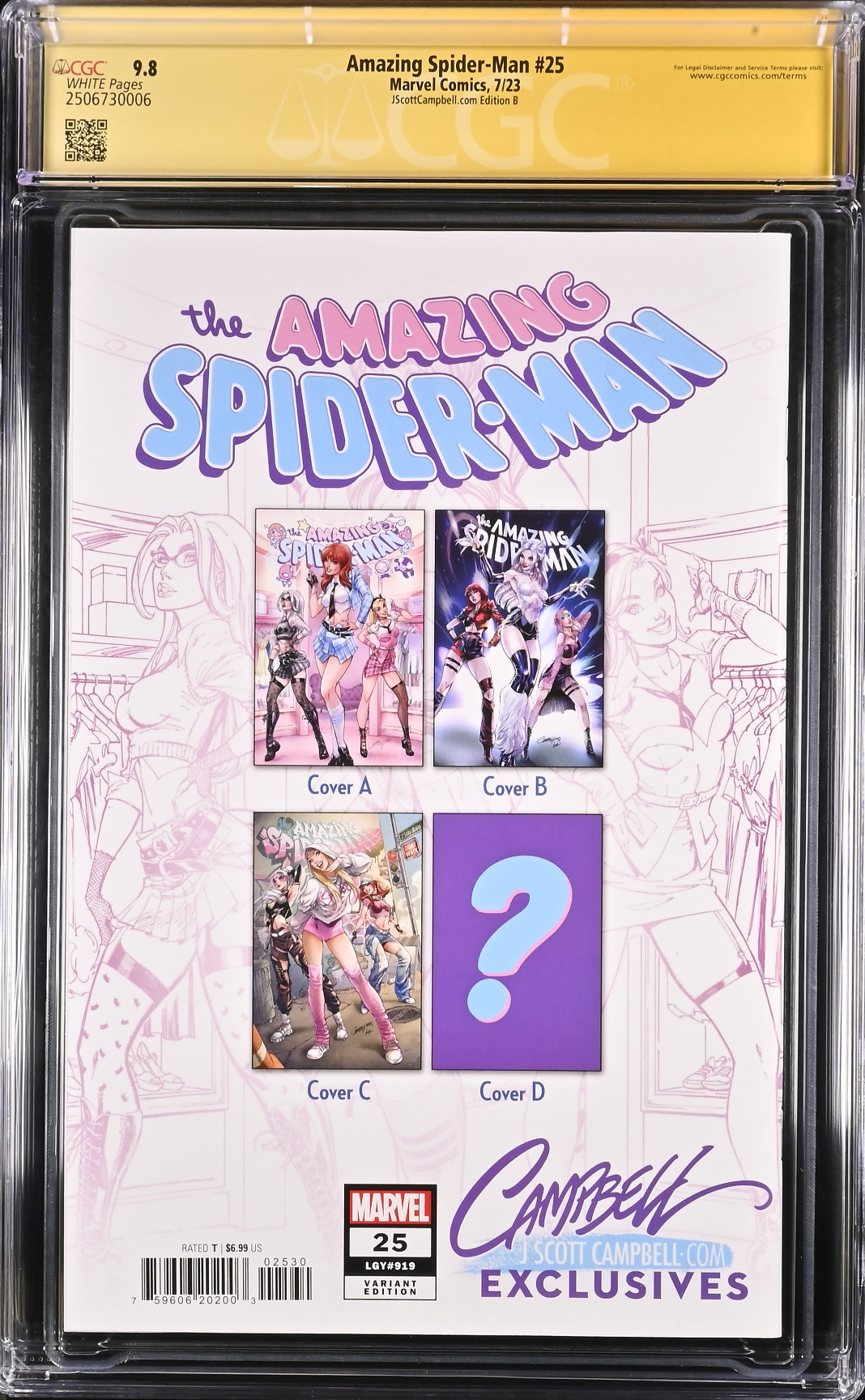 Amazing Spider-Man #25 J. Scott Campbell Exclusive B CGC 9.8 SS